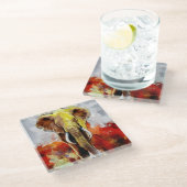 象モダン油塗装抽象芸術 ガラスコースター (アングル)