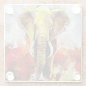 象モダン油塗装抽象芸術 ガラスコースター (裏面)