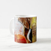 象モダン油塗装抽象芸術 コーヒーマグカップ (正面左)