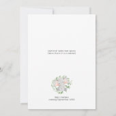 象モダン緑BBQベビーシャワー 招待状 (裏面)