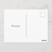 象ユニークの母と子のフローラ水色 ポストカード (裏面)