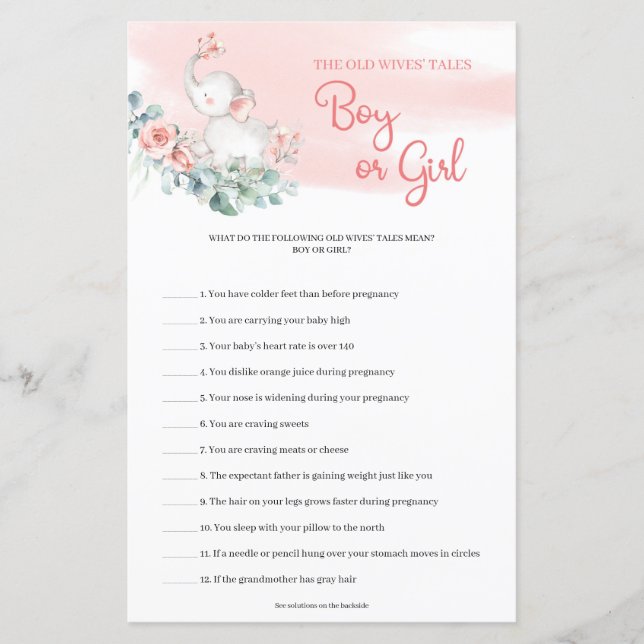 象ユーカリ推測の少年またはガールテイルズゲーム (正面)