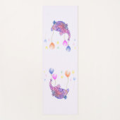 象ヨガ飛んでいるマおもしろいット ヨガマット (正面)