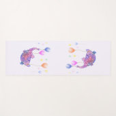 象ヨガ飛んでいるマおもしろいット ヨガマット (正面(横))