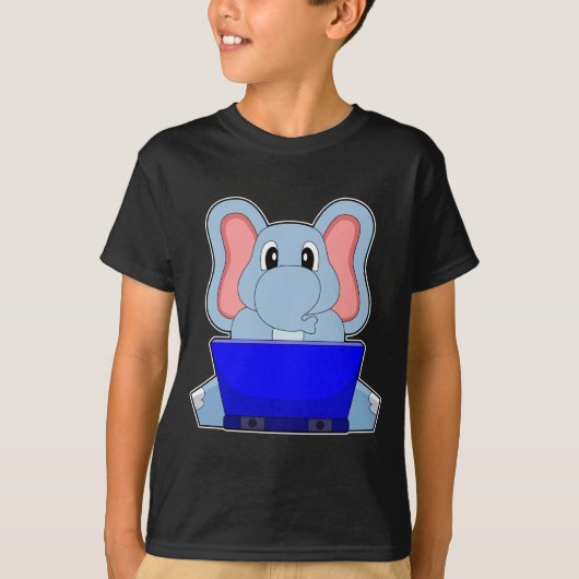 象ラップトップ Tシャツ (正面)