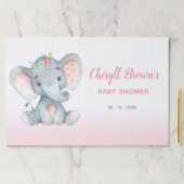 象ランチョンマットガールピンクベビーシャワーランチョンマット ペーパーパッド (インサイチュ)