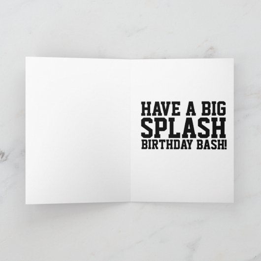 象写真飛おもしろい散誕生日 カード (内部)