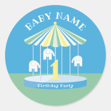 象回転木馬カラフル第1クラシック回ラウンドスティック