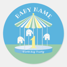 象回転木馬カラフル第1クラシック回ラウンドスティック ラウンドシール