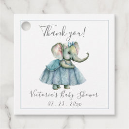 象女の子のドレス赤ちゃんシャワーメッセージカード フェイバータグ