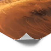 象威厳のあると子牛のアフリカのサンセットポスター ポスター (角)