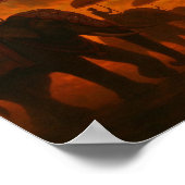 象威厳のある列 – サンセットシルエット ポスター (角)