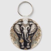 象威厳のある曼荼羅 キーホルダー (正面)