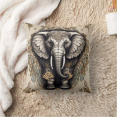 象威厳のある曼荼羅 クッション (ブランケット)