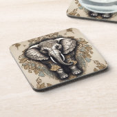 象威厳のある曼荼羅 コースター (左側)