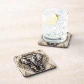 象威厳のある曼荼羅 コースター (右側)