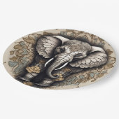 象威厳のある曼荼羅 ペーパープレート (アングル)