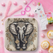 象威厳のある曼荼羅 ペーパープレート (パーティー)