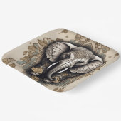 象威厳のある曼荼羅 ペーパープレート (傾斜あり)