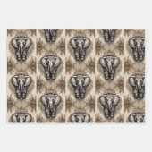 象威厳のある曼荼羅 ラッピングペーパーシート (正面3)