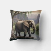 象威厳のある象アットトランクルレイクサイドドーン クッション (裏面)