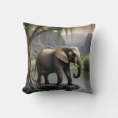 象威厳のある象アットトランクルレイクサイドドーン クッション (正面)