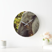 象威厳のある象 ラージ壁時計 (ホーム)