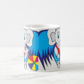 象威厳のある象：強さと恵みの象徴 コーヒーマグカップ (中央)