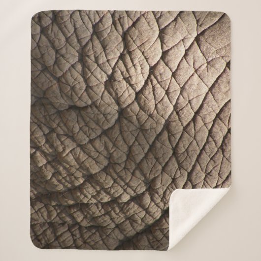 象実在の肌の質感、しわを寄せる。 シェルパブランケット (正面)