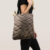 象実在の肌の質感、しわを寄せる。 トートバッグ (クローズアップ)