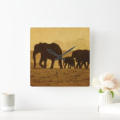 象家族 スクエア壁時計 (ホーム)