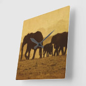 象家族 スクエア壁時計 (傾斜)