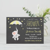 象少しピーナツベビーシャワーの招待状 招待状 (スタンド正面)