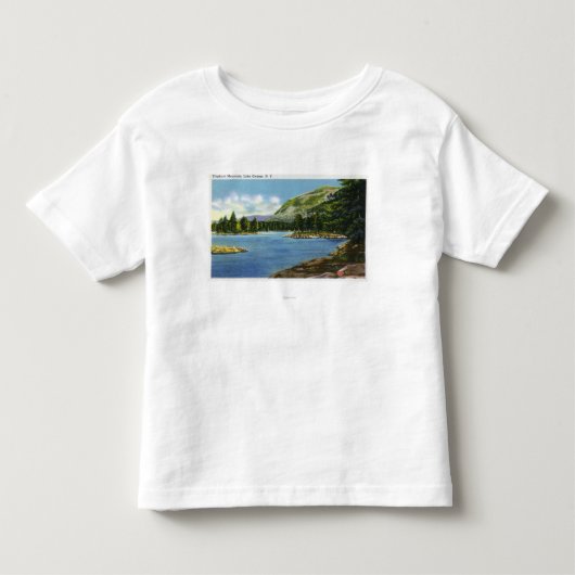象山の湖の眺め トドラーTシャツ (正面)
