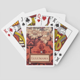 象嵌された木製の金ゴールド金箔の画像の名前を追加 トランプ