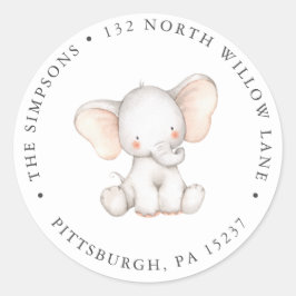 象差出人住所クラシックラウンドステッカー ラウンドシール
