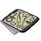 象形師アーティザンクロシェプリントエレクトロニクスバッグ ラップトップスリーブ (正面下部)