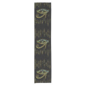 象形文字および大理石のHorusのエジプトの目 ショートテーブルランナー (正面)