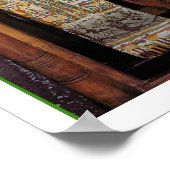 象形文字で覆われたエジプトの石棺(p) ポスター (角)