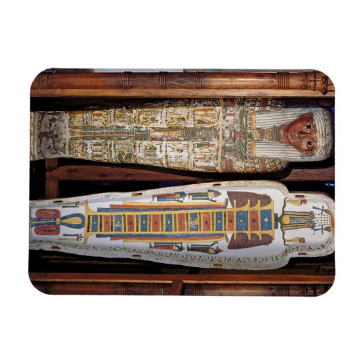 象形文字で覆われたエジプトの石棺(p) マグネット (横)