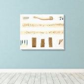 象形文字のイラストとムーの腕 キャンバスプリント (インサイチュ (ウッドフロア))