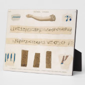 象形文字のイラストとムーの腕 フォトプラーク (側面)