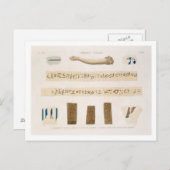 象形文字のイラストとムーの腕 ポストカード (正面/裏面)