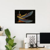 象形文字のマアット女神ポスター ポスター (ホームオフィス)