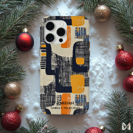 象形文字の幾何学的エレガンス – タイムレスフュージョン iPhone 15 PRO MAXケース