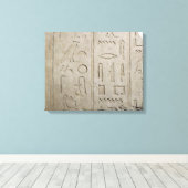 象形文字の碑文の断片 キャンバスプリント (インサイチュ (ウッドフロア))