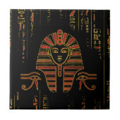 象形文字の赤の水晶のエジプトのスフィンクス タイル (正面)