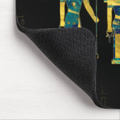 象形文字の金ゴールドおよび大理石のエジプト神 マウスパッド (コーナー)