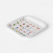 象形文字アルファベット ペーパープレート (傾斜あり)