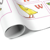 象形文字アルファベット ラッピングペーパー (ロールコーナー)